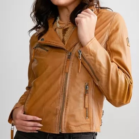 Mauritius Christy Leather Jacket in Honeycomb - NWOT - Picture 2 of 9